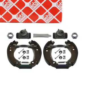FEBI 37484 Bremsbackensatz + Radbremszylinder + Zubehör Feststellbremse hinten
