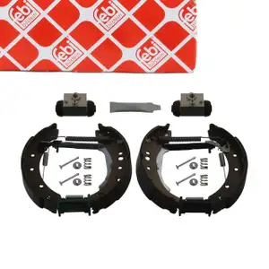 febi 37532 Bremsbackensatz + Radbremszylinder + Zubehör Feststellbremse hinten
