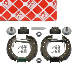 FEBI 37544 Bremsbackensatz + Radbremszylinder + Zubehör Feststellbremse hinten