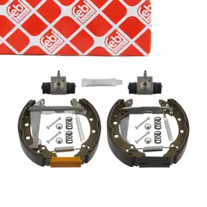 FEBI 37562 Bremsbackensatz + Radbremszylinder + Zubehör Feststellbremse hinten