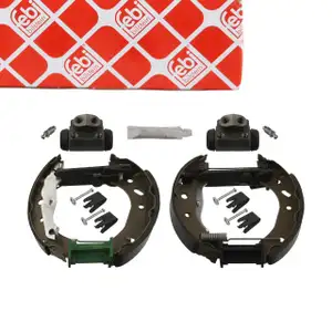 febi 37666 Bremsbackensatz + Radbremszylinder + Zubehör Feststellbremse hinten