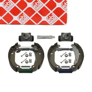febi 37231 Bremsbackensatz + Radbremszylinder + Zubehör Feststellbremse hinten