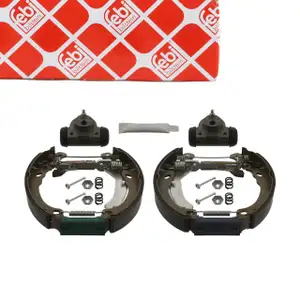 febi Bremsbackensatz + Radbremszylinder + Zubehör für FIAT 500 312 Panda 169 FORD 2 hinten