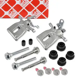 2x febi Bremssattel Ø 38mm + Führungshülsen für VW Golf 7 SEAT Leon SKODA 3 1KS hinten