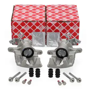 2x febi Bremssattel Ø 38mm + Führungshülsen für VW Sharan 7M SEAT Alhambra 7V 16'' hinten