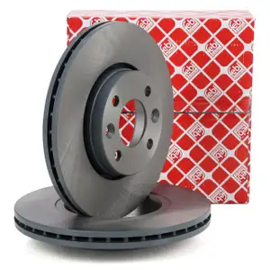 febi 39477 Bremsscheiben Satz f&uuml;r RENAULT Clio 4 5 Kangoo Twingo 3 Zoe SMART 453 vorne