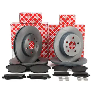 febi Bremsscheiben + Bremsbel&auml;ge f&uuml;r OPEL Astra J CHEVROLET Cruze 15" POC vorne + hinten