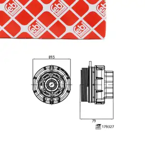 febi 179327 Deckel &Ouml;lfiltergeh&auml;use f&uuml;r TOYOTA Auris Corolla Verso S Yaris 1.4D