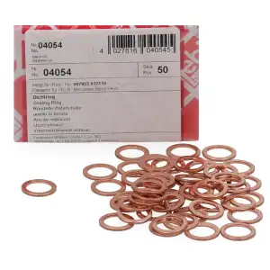 50x febi 04054 Dichtring Ölablassschraube für AUDI CUPRA MERCEDES NISSAN SEAT SKODA VW