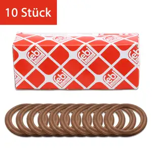 10x febi 36495 Dichtring Ölablassschraube für CITROEN PEUGEOT TOYOTA VOLVO
