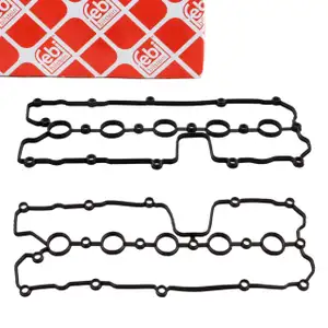 2x febi Ventildeckeldichtung f&uuml;r AUDI S6 C6 S8 4E R8 42 5.2 FSI links + rechts