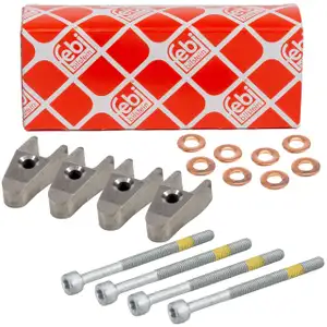 4x febi 29141 Düsenhalter für MERCEDES 4 Zylinder OM611 OM640 OM646 CDI DIESEL