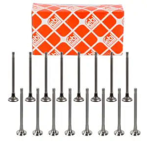 16x febi Einlass + Auslassventil f&uuml;r MERCEDES W205 OM626 RENAULT Megane Scenic 1.6 dCi