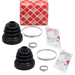 2x febi Achsmanschette Satz f&uuml;r BMW X3 E83 FORD Tourneo Connect vorne getriebeseitig