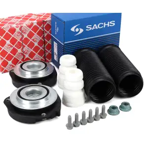 2x febi Federbeinlager Rep--Satz + SACHS Staubschutz f&uuml;r VW TiguanI 5N Touran 1T 8P vorne