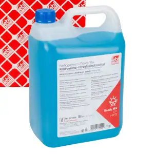 5L febi 171999 K&uuml;hlerfrostschutz Ready Mix BLAU f&uuml;r AUDI BMW MERCEDES-BENZ OPEL SMART VW