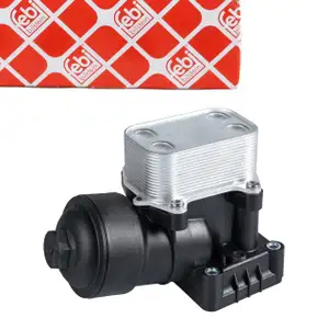 febi Ölkühler + Ölfilter + Gehäuse für VW Golf 6 Passat Tiguan Touran T5 T6 1.6/2.0 TDI
