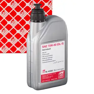 1L 1 liter febi 40580 Transmission Oil YELLOW 75W-80 API GL-5 AUDI BMW FORD OPEL PSA VW