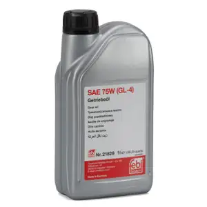 febi 21829 Getriebe&ouml;l 75W GL-4 GELB f&uuml;r AUDI FORD MERCEDES VOLVO VW - 1L 1 Liter