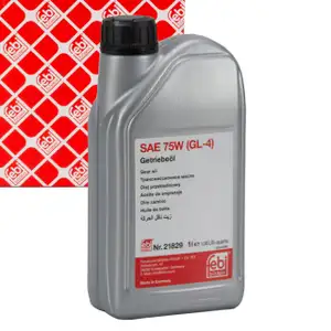 febi 21829 Transmission Fluid 75W GL-4 YELLOW for AUDI, FORD, MERCEDES, VOLVO, VW - 1L (1 liter)