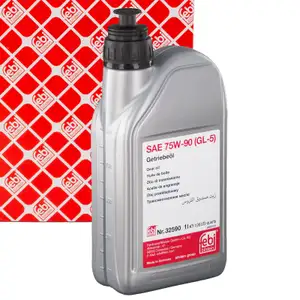 febi 32590 Getriebe&ouml;l GELB 75W-90 API GL-5 BMW FORD OPEL VW 1L 1 Liter