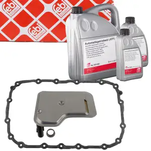 febi Getriebefilter + Dichtung + 7L Getriebe&ouml;l f&uuml;r BMW E81-88 E90-93 X1 GM6L45 6L45E GL45R