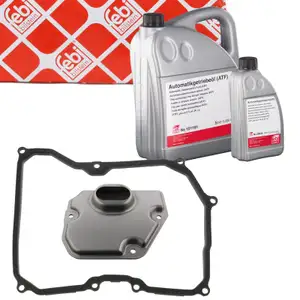 febi Getriebefilter + Dichtung + 6L Getriebe&ouml;l f&uuml;r MINI R56 R55 R60 R57 R58 R61 GA6F21WA