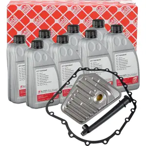 febi Getriebefilter Satz + 8L Getriebe&ouml;l f&uuml;r AUDI A4 B6 B7 A6 C5 C6 A8 mit CVT-Getriebe