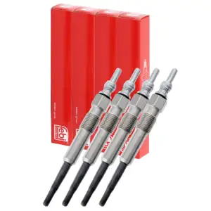 4x febi 176459 Gl&uuml;hkerze f&uuml;r VW Golf 5 Passat B6 Touran T5 A3 8P A4 1.9/2.0 TDI N10140108