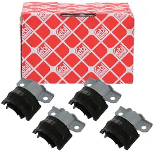 4x febi 48717 Stabilisatorlager MERCEDES-BENZ X164 W164 Vorderachse oben unten 1643231185