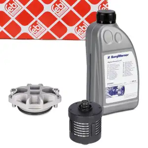 febi Getriebefilter + 850ml BORGWARNER Hochleistungsöl Haldex-Öl ALLRAD HALDEX für VOLVO