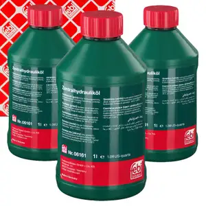 3L 3 Liter febi 06161 Hydraulik&ouml;l GR&Uuml;N AUDI BMW FORD MINI OPEL PSA VOLVO VW