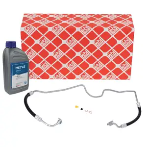 febi Hydraulikschlauch Servoleitung + 1L MEYLE Getriebe&ouml;l f&uuml;r OPEL Insignia A 2.0 CDTI