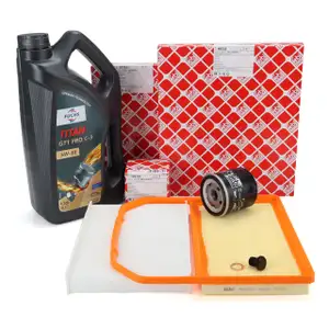 febi Filterset + 4L 5W30 Motor&ouml;l f&uuml;r VW Up SEAT Mii SKODA Citigo 1.0 60/75 PS