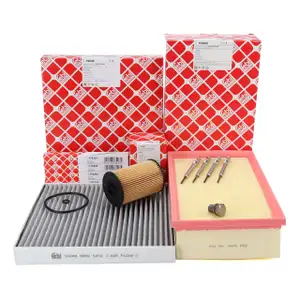 febi Filterset 3-tlg + 4x Gl&uuml;hkerze f&uuml;r VW Golf 7 Passat B8 Tiguan A3 8V Leon 1.6/2.0 TDI