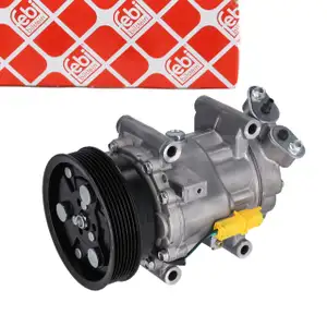 febi 1005615 Kompressor Klimaanlage f&uuml;r RENAULT CLIO 3 TWINGO 2 Wind 1.2 16V