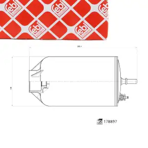febi 178897 Kraftstofffilter Dieselfilter f&uuml;r VW Crafter SY SX SZ 2.0 TDI 2N0127401AC