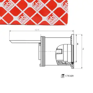 febi 179309 Kraftstofffilter Dieselfilter f&uuml;r AUDI A4 B9 A6 C8 Q5 FYB A5 F5 A7 4KA 2.0 TDI