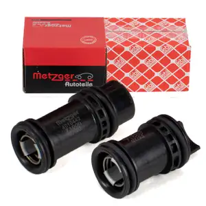 2x febi K&uuml;hlmittelrohr &Ouml;lfiltergeh&auml;use f&uuml;r BMW E81-88 E90-93 E60 E61 N47 unten + oben