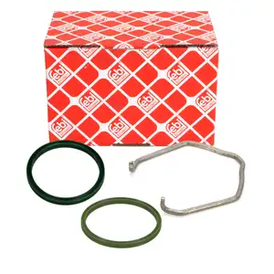 2x Ladeluftschlauch Dichtring + febi Halteklammer f&uuml;r VW Sharan 7M SEAT 3 1.9/2.0 TDI