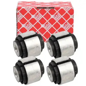 4x febi Querlenkerlager f&uuml;r BMW E81-88 E90-93 X1 E84 Hinterachse vorne unten 33326763092