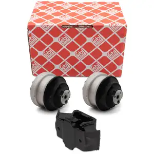febi 2x Motorlager + 1x Getriebelager für MERCEDES 190 W201 W124 S124 C124