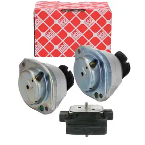 2x febi Motorlager + Getriebelager f&uuml;r BMW 5er E60 E61 525d 530d 535d 6er E63 E64 635d M57