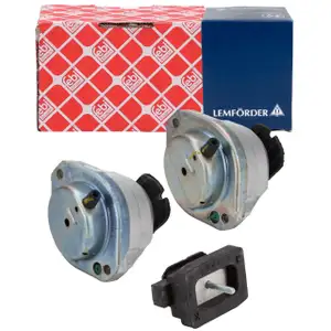 2x febi Motorlager + LEMF&Ouml;RDER Getriebelager f&uuml;r BMW E60 E61 525/530/535d E63 E64 635d M57