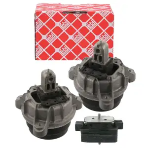 2x febi Motorlager + Getriebelager f&uuml;r BMW 5er F10 F11 F07 535i 6er F12 F13 640i N55