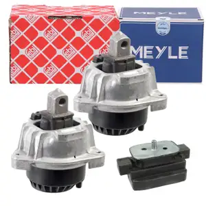 2x febi Motorlager + MEYLE Getriebelager f&uuml;r BMW F10 F11 F07 525-535d F12 F13 F06 640d N57