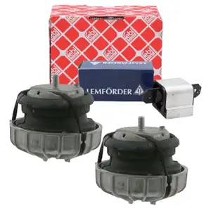 2x febi Motorlager + LEMF&Ouml;RDER Getriebelager f&uuml;r MERCEDES Viano Vito Mixto W639 M112 M272