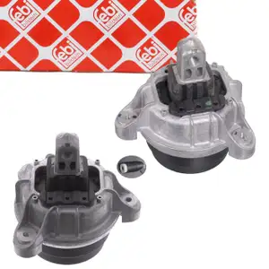2x febi Motorlager Hydrolager f&uuml;r BMW 5er F10 F11 F07 518d 520d 525d N47 links + rechts