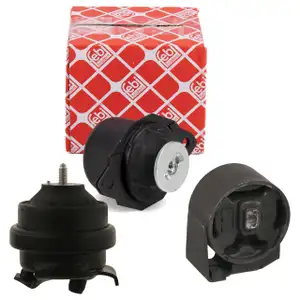 3x febi Motorlager Hydrolager f&uuml;r VW Golf 2 Jetta 2 1.6 1.8i/GTI 1.6 D mit