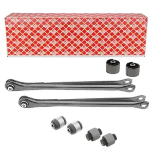 2x febi Querlenker Achslenker + 6x Lager f&uuml;r BMW E36 E46 X3 E83 Z4 E85 E86 hinten unten